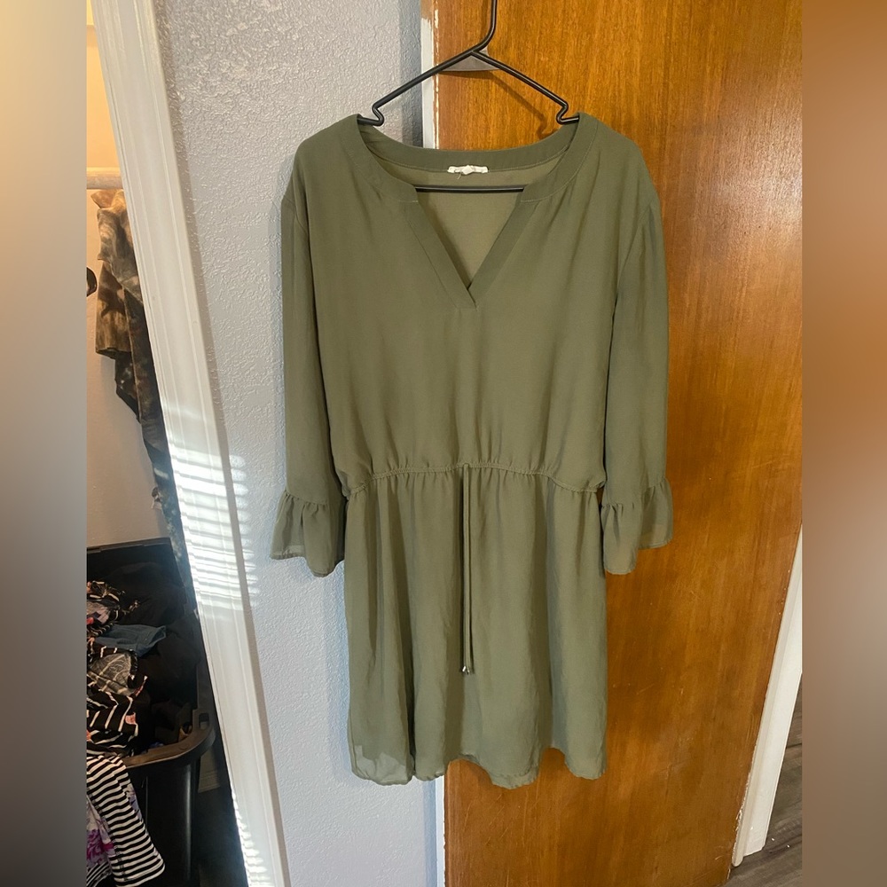 Maurices olive green knee length dress